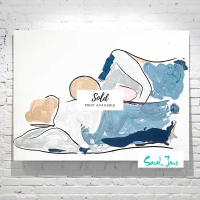 love-story-painting-couple-lying-down-soft-colours-artist-sarah-jane